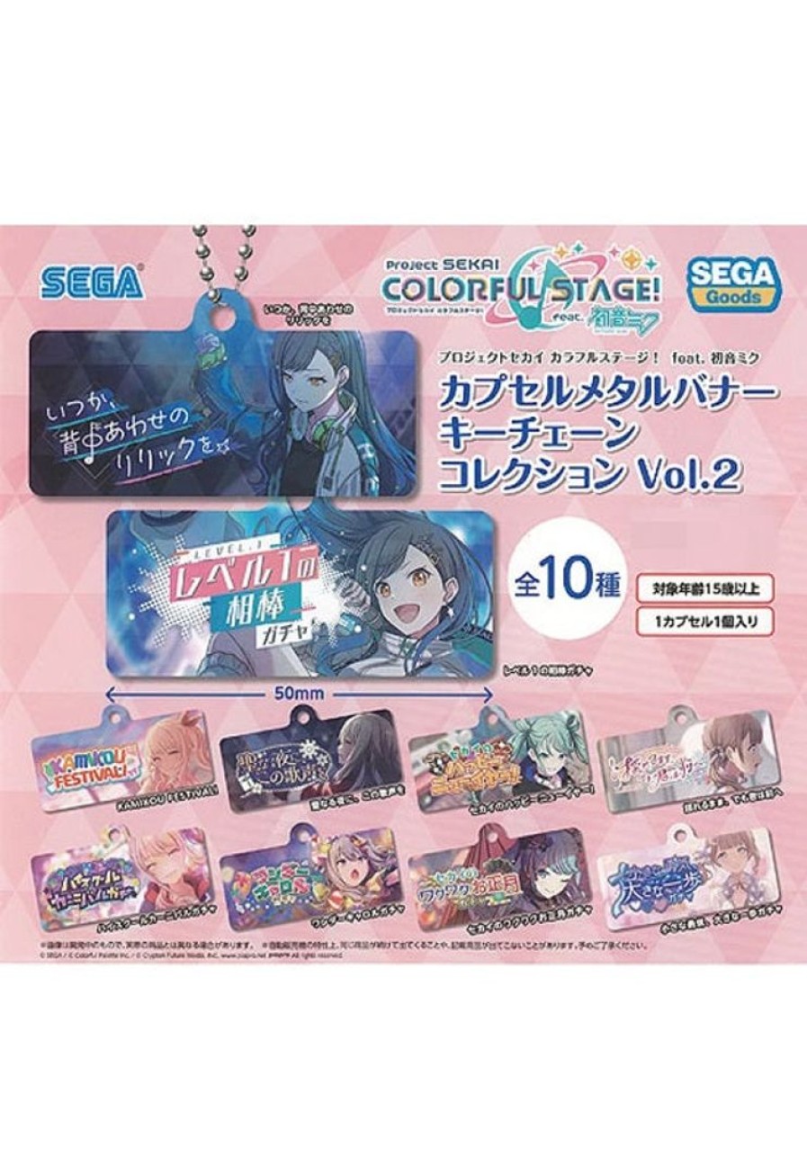 Capsule Gashapon Toys CAPSULE GASHAPON TOYS | Project Sekai Colorful Stage! Feat. Hatsune Miku Sega Capsule Metal Banner Key Chain Collection Vol.2(1 Random)