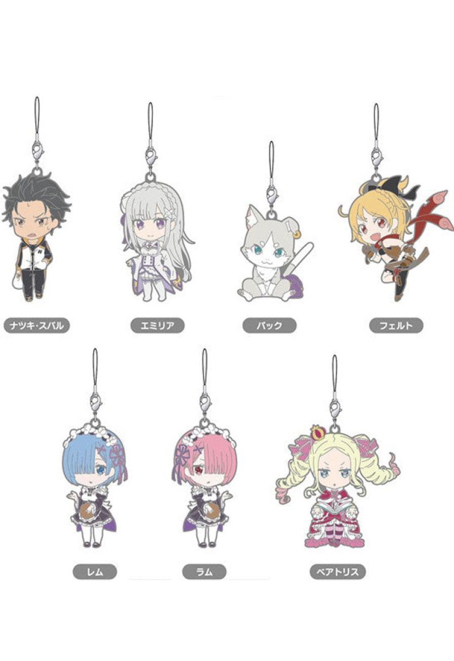 Nendoroid Plus Rubber Straps NENDOROID Plus Rubber Straps | Re:Zero -Starting Life In Another World- Good Smile Company Nendoroid Plus: Re:Zero -Starting Life In Another World- Collectible Rubber Straps (Set Of 7 Characters)