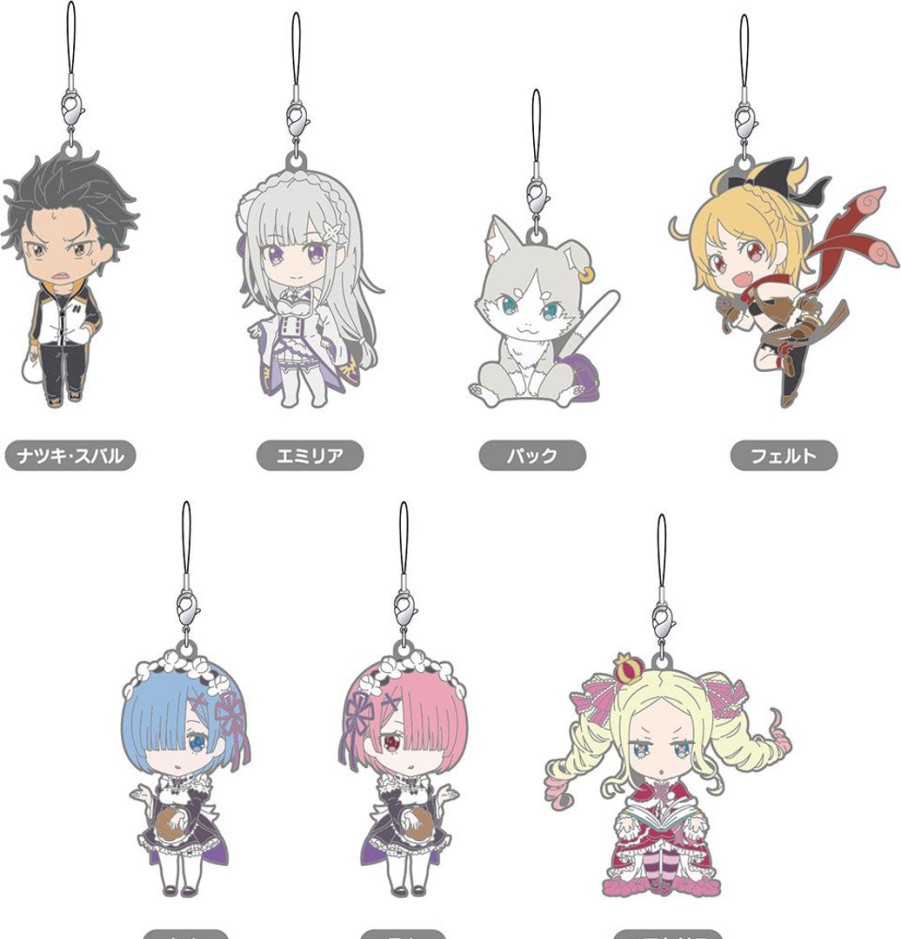 Nendoroid Plus Rubber Straps NENDOROID Plus Rubber Straps | Re:Zero -Starting Life In Another World- Good Smile Company Nendoroid Plus: Re:Zero -Starting Life In Another World- Collectible Rubber Straps (Set Of 7 Characters)